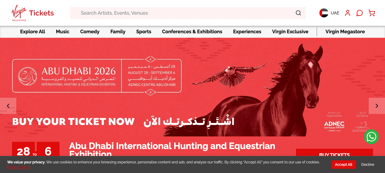 Virgin Tickets UAE